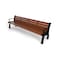 Frog Furnishings Brown 8' Heritage Bench with Black Frame PB 8BROBFHER - alternate 1